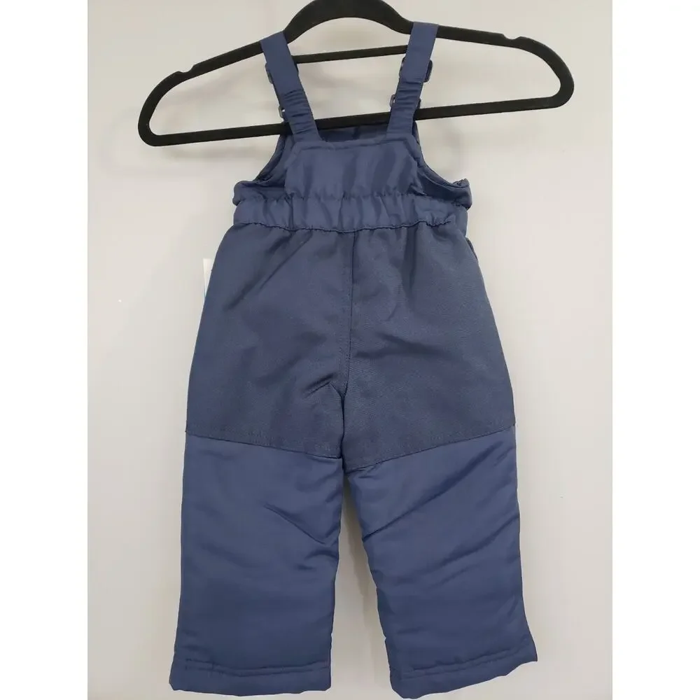 NEW Baby Snow Bib Overall Snowpant Suit Winter WARM Insulated 12 Month Navy Blue